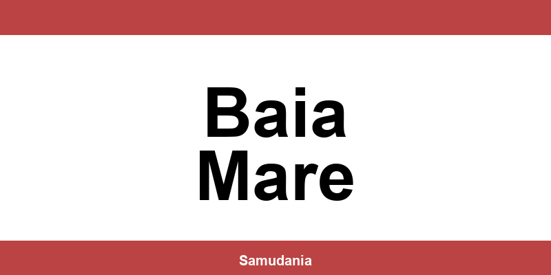 Consultă datele de contact ale depozitului Sameday din Baia Mare
